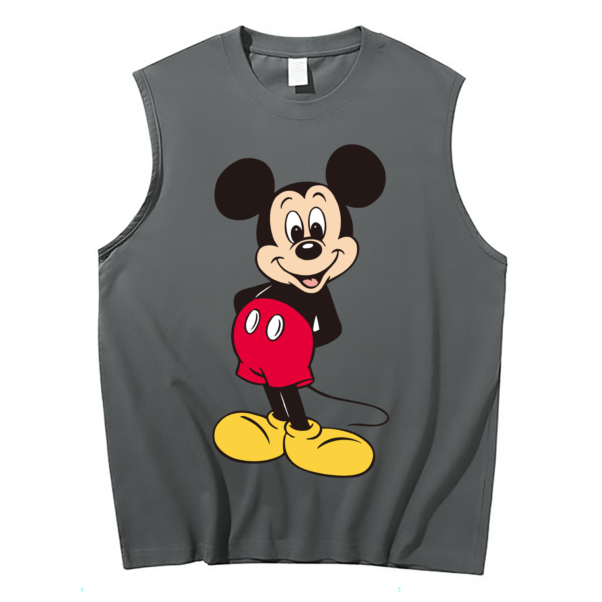 ミッキーマウス Mickey Mouse コットン100％タンクトップ（フロントプリント）